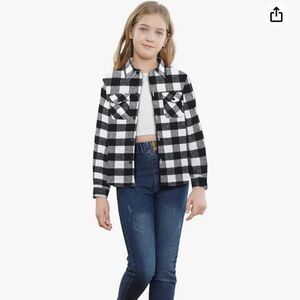 Girls  long sleeve flannel 10-11Y NEW